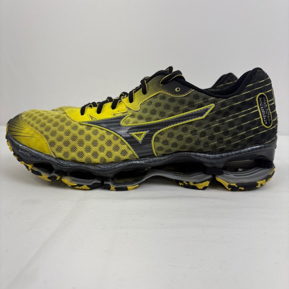 Mizuno Wave Prophecy 4 Running‎ Sneakers Shoes Safety Yellow Black Mens Size 9.5